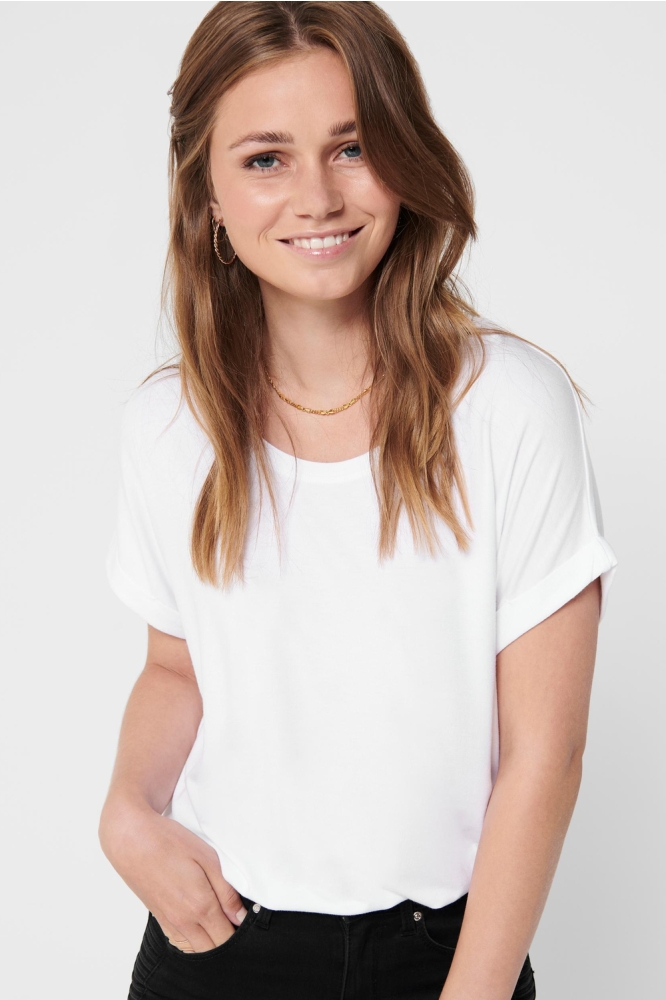 ONLMOSTER S/S O-NECK TOP NOOS JRS 15106662 White